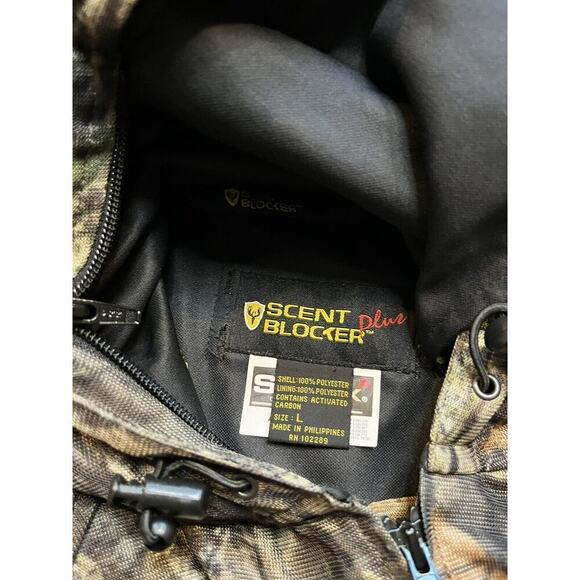 Scent Blocker Pro Mesh Face Cover Full Zip Mid Wieght Mossy Oak Jacket Large - Picture 6 of 10